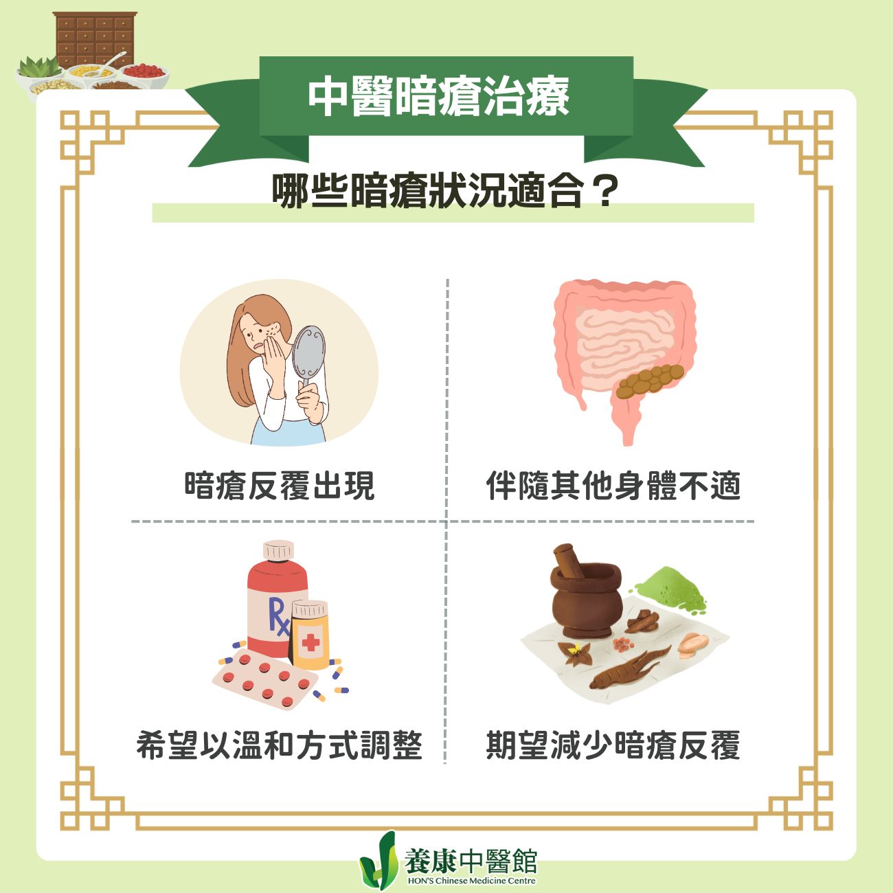 哪些暗瘡狀況適合中醫治療？